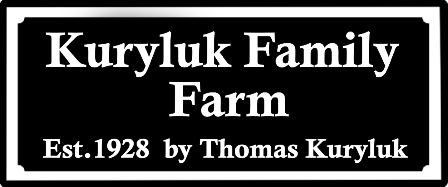 Engraved plaque for Kuryluk Family Farm Farm