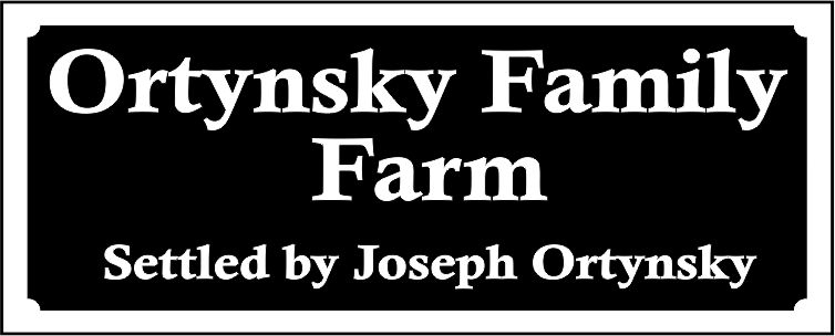 Engraved plaque for Ortynsky Family Farm